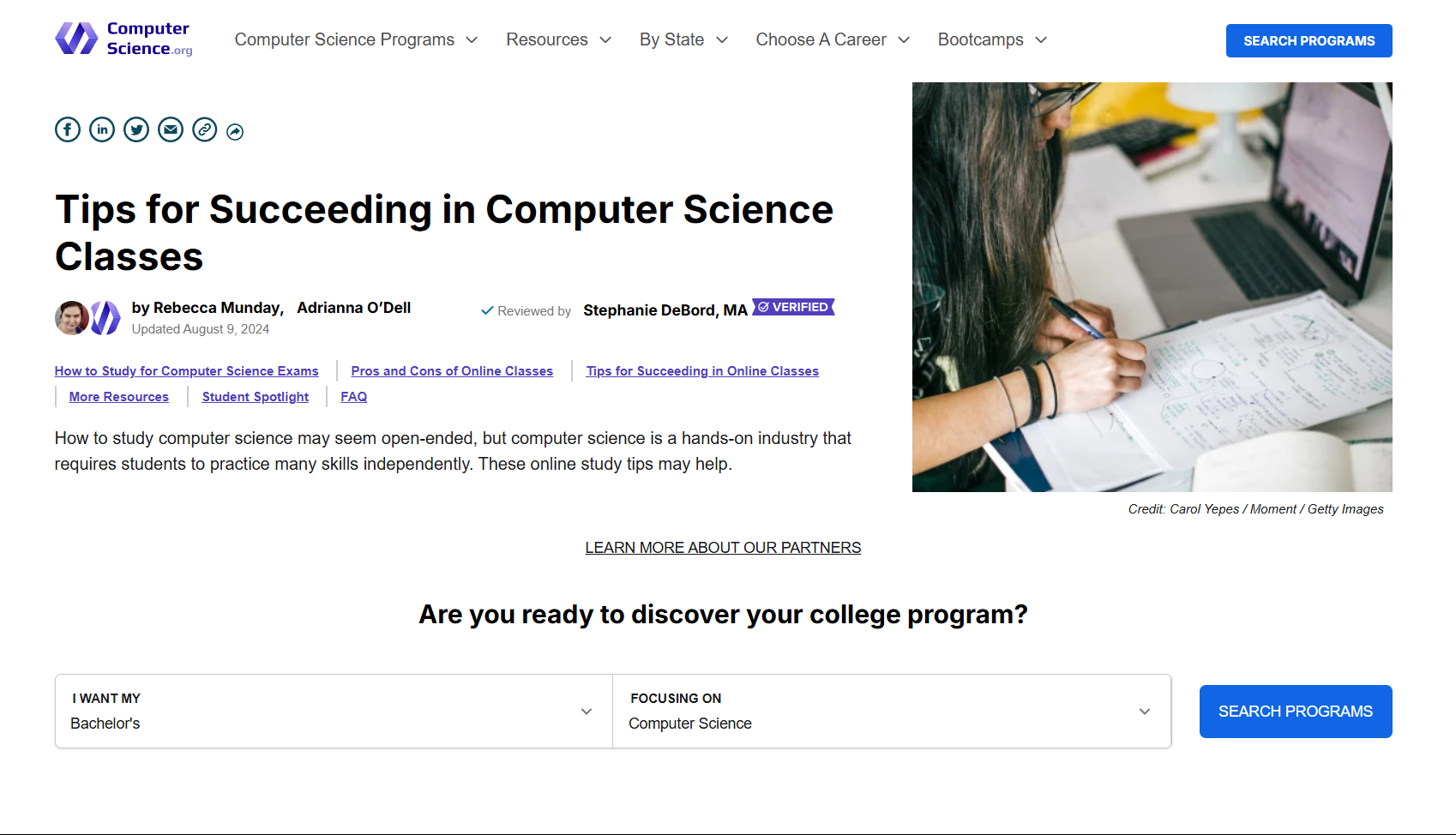 Tips for Succeeding in Computer Science